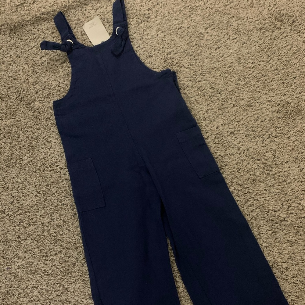 Zara denim dark blue jean jumpsuit
